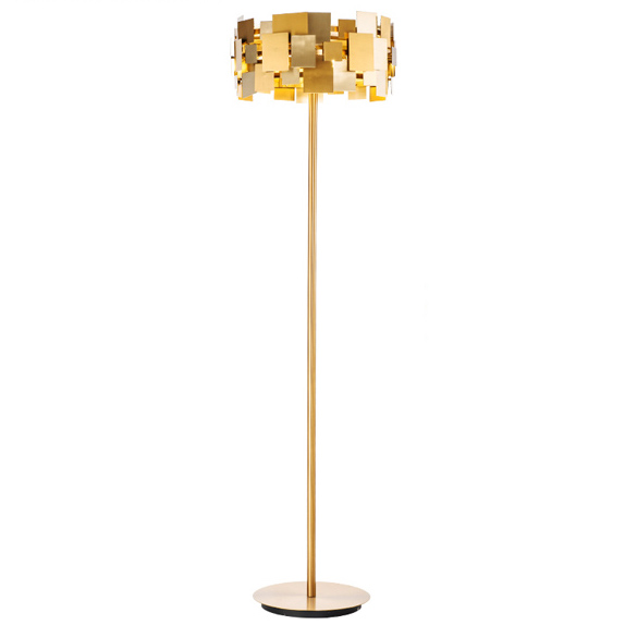 Торшер Gold Plate Floor Lamp Loft Concept 41.050.MT.BL.T1B