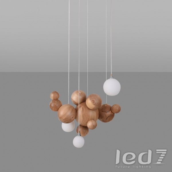 Светильник LED7 Future Lighting Wood Design - Wooden Balls Chandelier