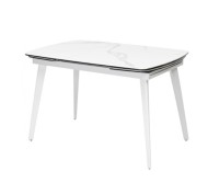 Стол Bradex Home Эсти раздвижной 120-180х80х76см см, белый мрамор глянцевый, керамика FR 0597