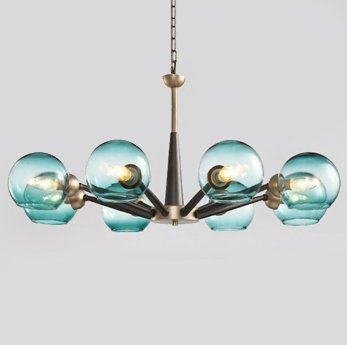 Люстра Thalia chandelier Blue glass 8 Loft Concept 40.2085-0