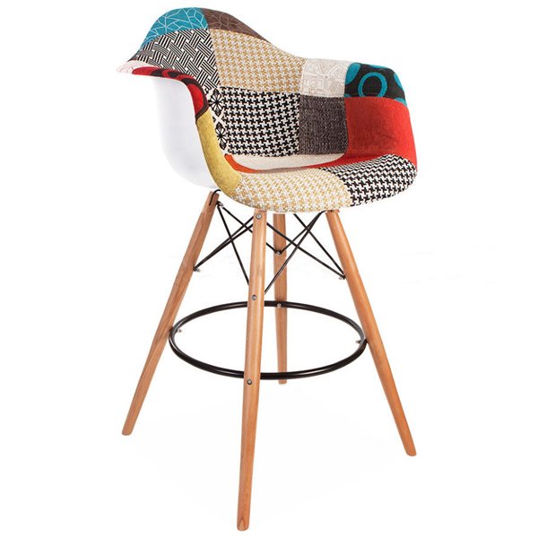 Барный Стул Patchwork bar style DSW designed by Charles and Ray Eames 03.153