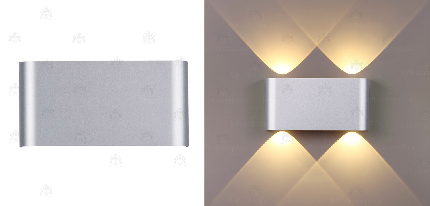 Бра Obverse Silver Rectangle A Wall lamp 44.1588-3