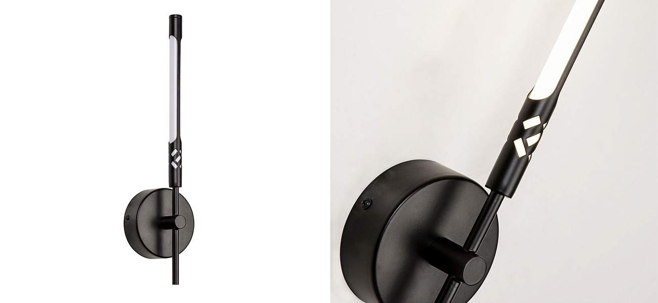 Бра Матового черного цвета Glowing Flute Loft-Concept 44.2295-3
