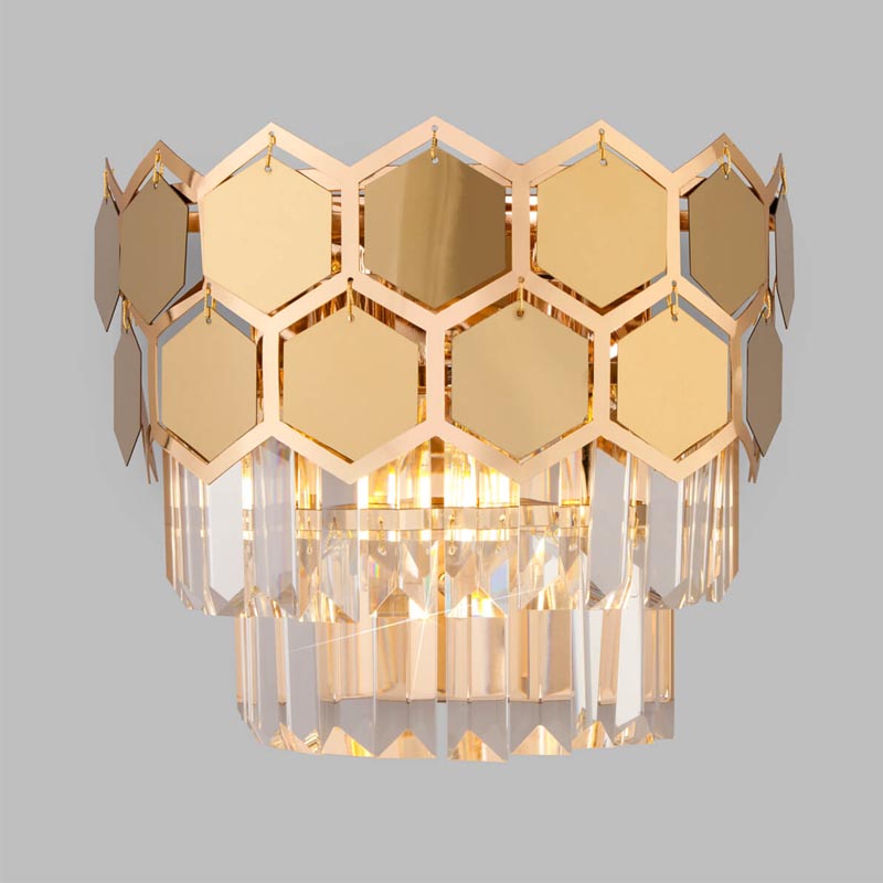 Бра Hanging Hexagon Moira Sconce gold 44.1387