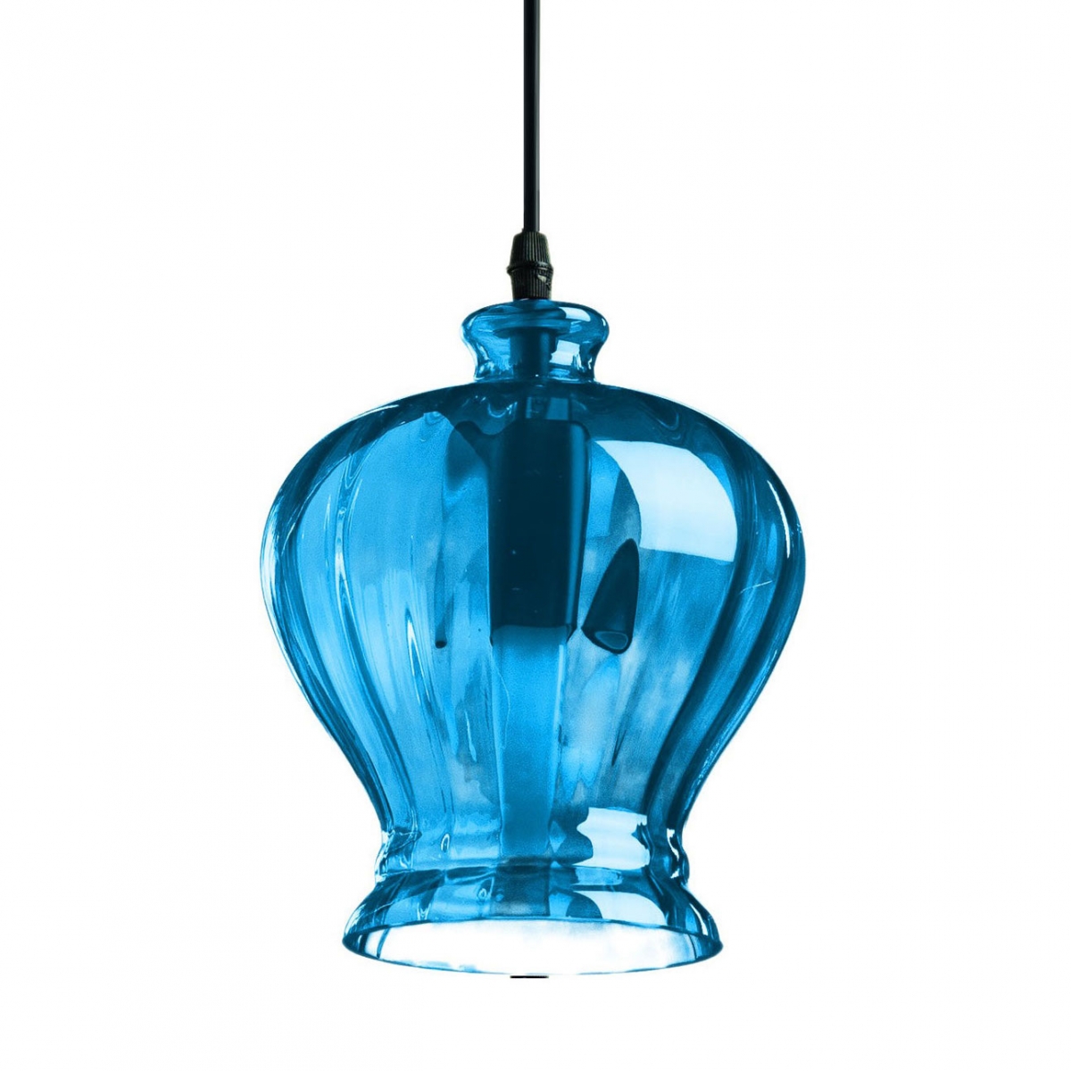 Подвесной светильник Geometry Glass Blue Bell Pendant Loft Concept 40.1969