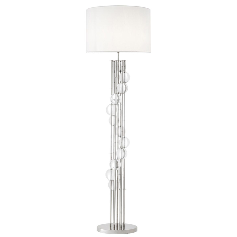 Торшер Eichholtz Floor Lamp Lorenzo Nickel & white