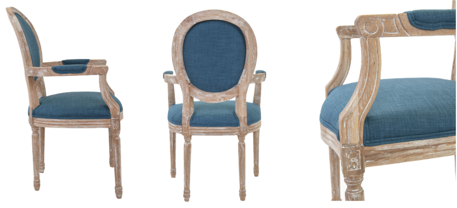 Стул French chairs Provence Blue ArmChair 03.068