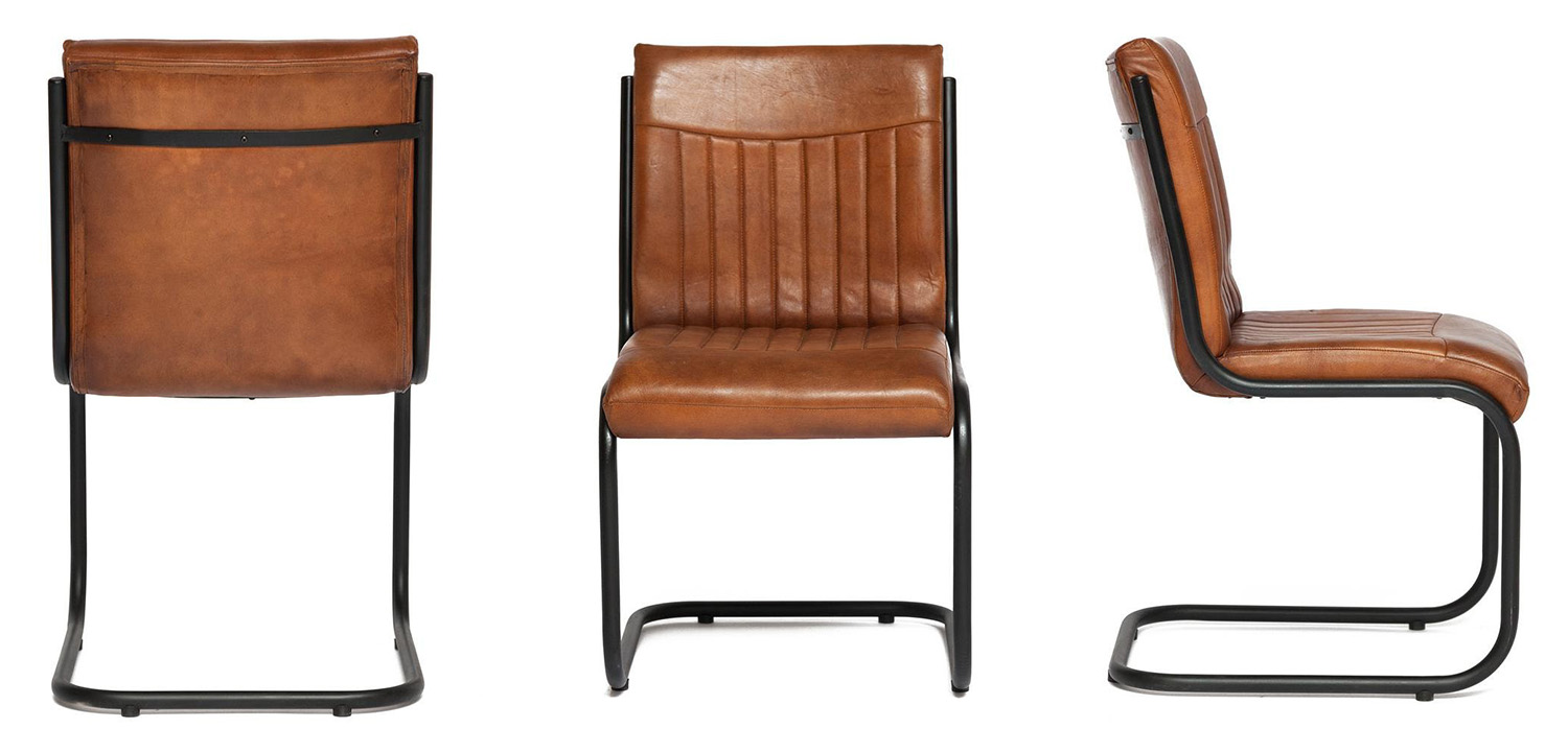 Стул из кожи буйвола Industrial leather chair 03.564