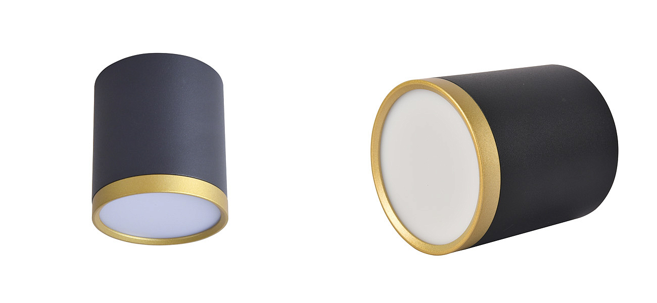 Черный спот с золотым кольцом Calma 7 см Loft-Concept 42.403-3