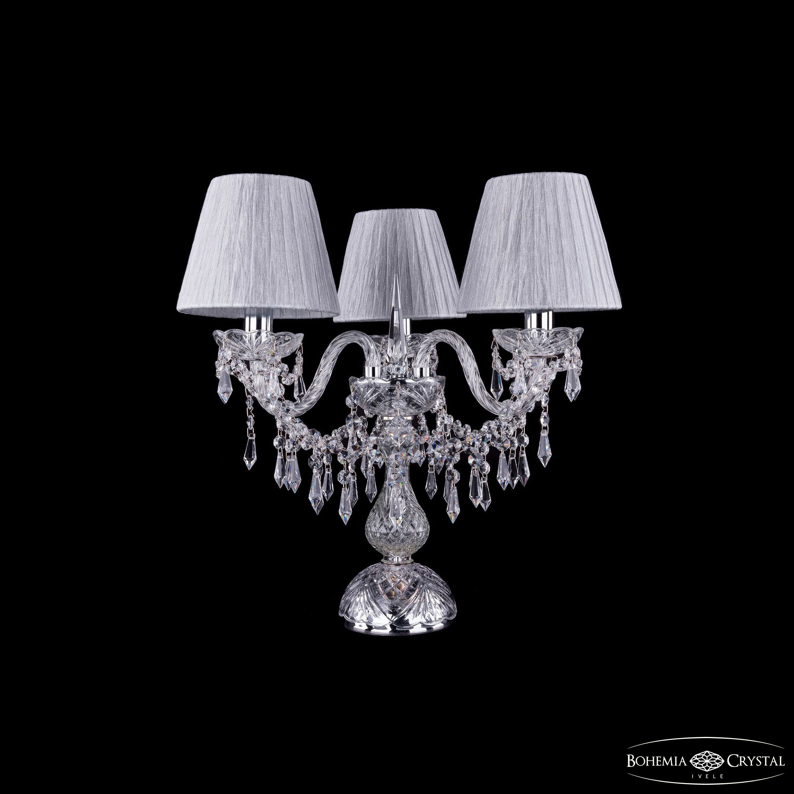 Настольная лампа Bohemia Ivele Crystal 1403L/3/141-39 Ni SH6-160