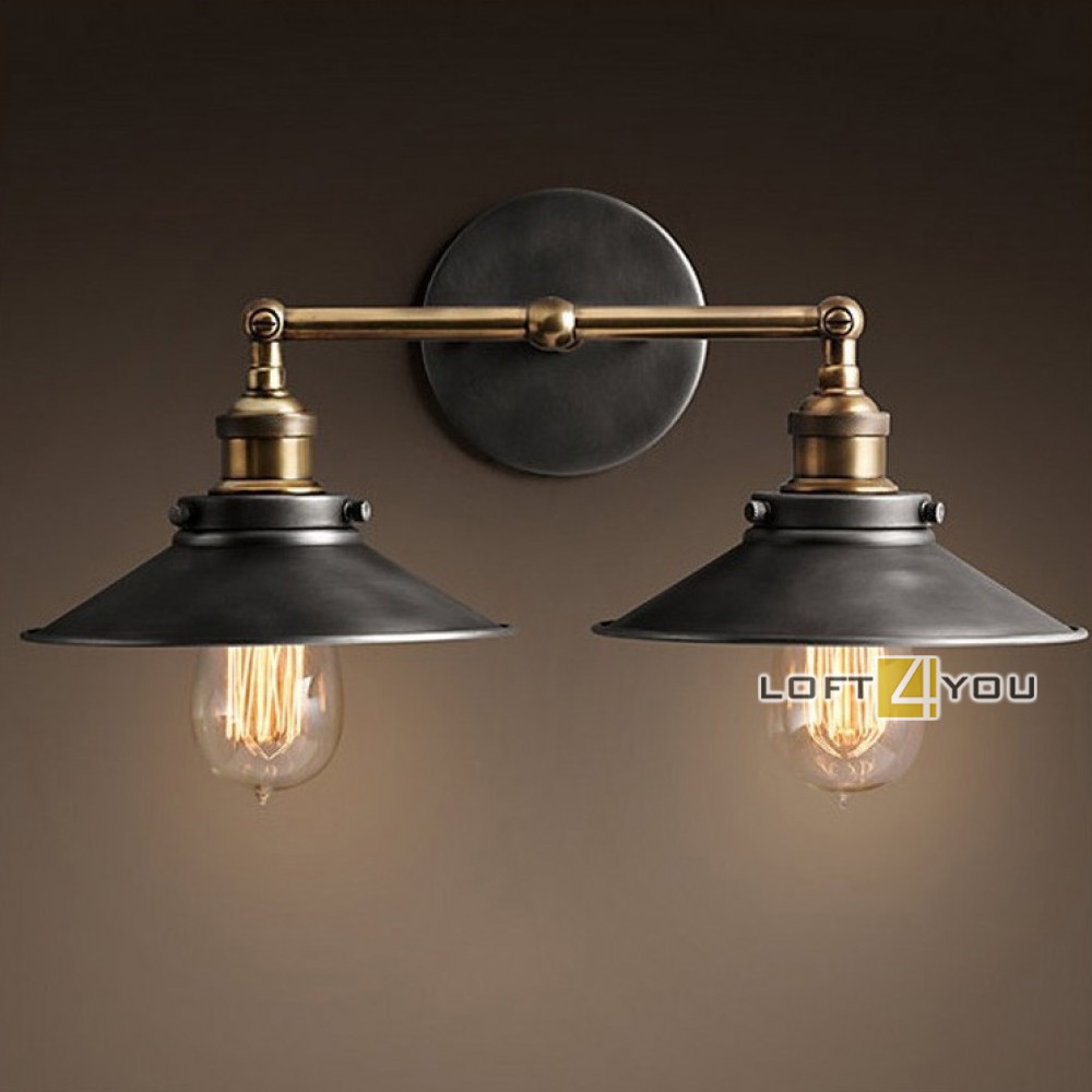 Бра Double Wall Edison Loft L00324