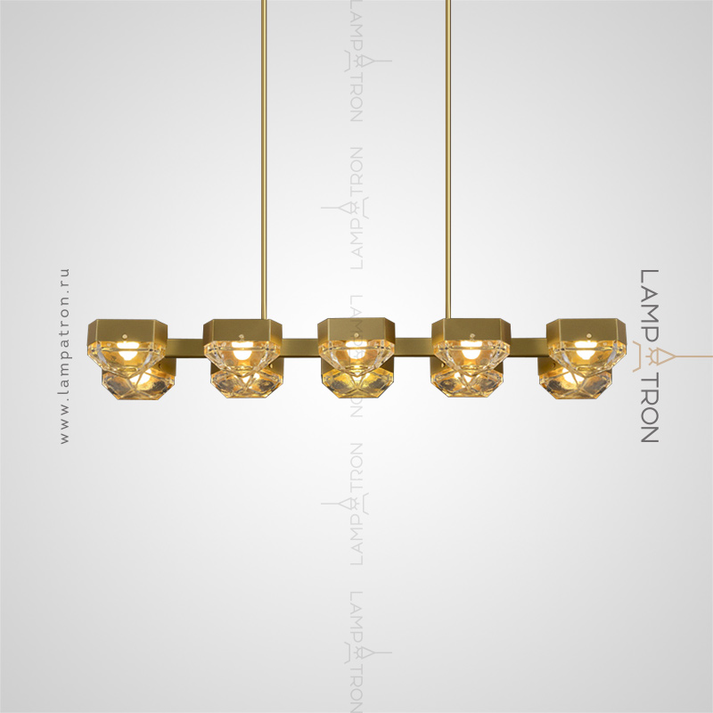 Серия реечных светодиодных светильников со стеклянными плафонами геометрической формы Lampatron GALLERY LONG