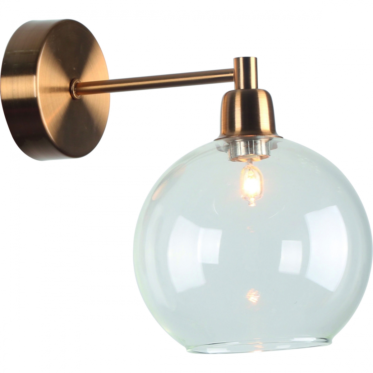 Бра Clear Glass Sphere Cloche Gold Loft Concept 44.424