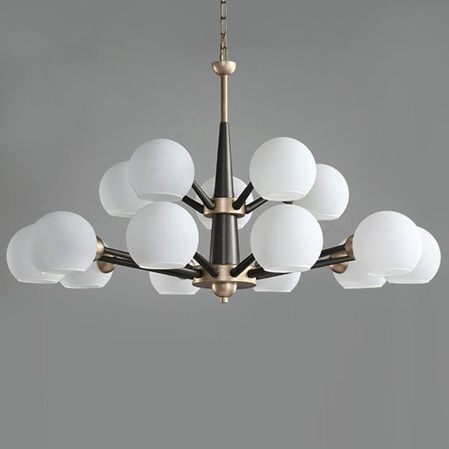 Люстра Thalia chandelier White glass 15