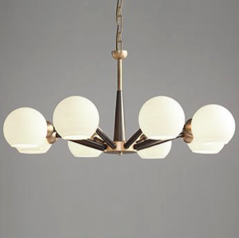 Люстра Thalia chandelier White glass | 6 плафонов
