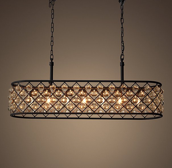 Люстра RH Spencer Rectangular Chandelier 100 40.320 Loft-Concept