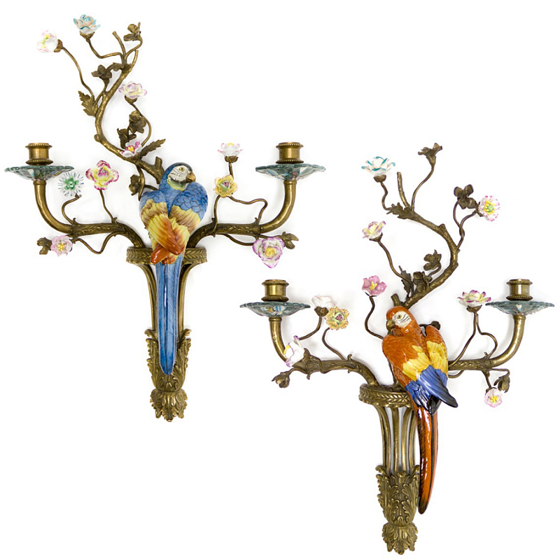 Подсвечник Candlestick Colored Parrots Loft Concept 68.029