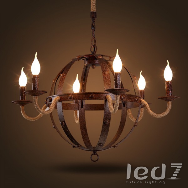 Светильник LED7 Future Lighting Loft Industry - Rust Orbit Chandelier