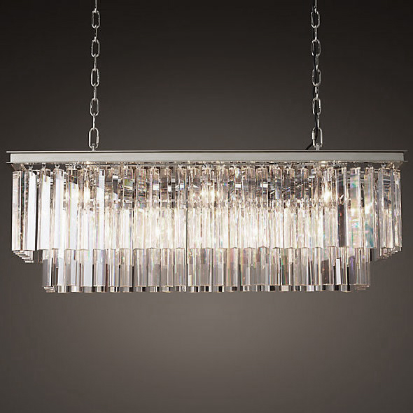 Люстра RH 1920S ODEON CLEAR GLASS FRINGE nickel | 150 см