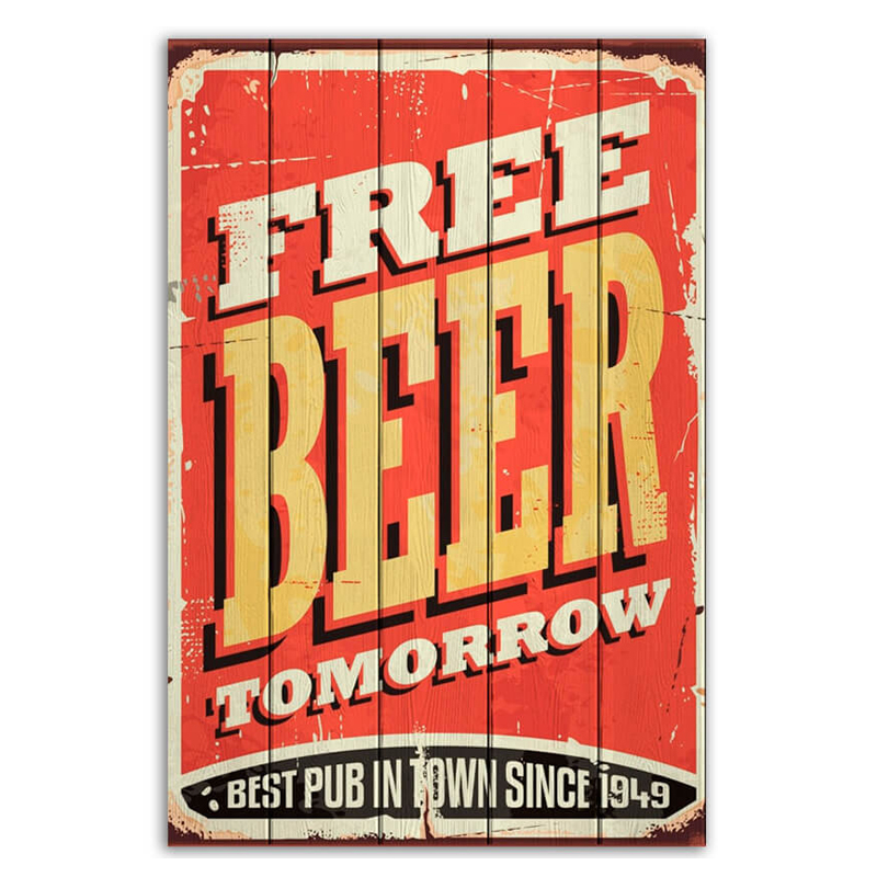 Постер Free Beer Tomorrow Loft Concept 80.503-3