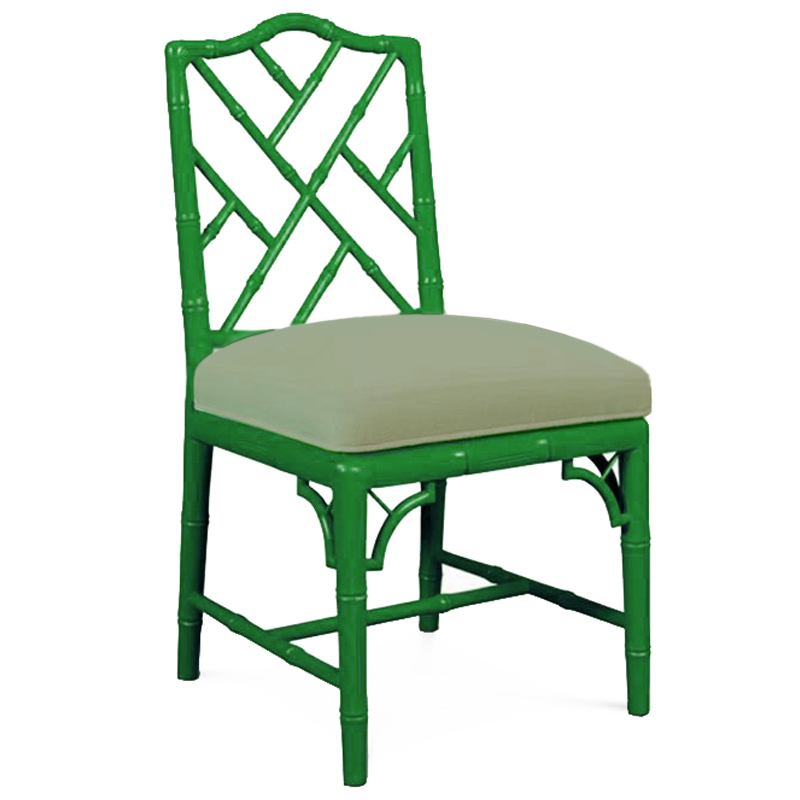 White Chippendale Chair Green 03.309