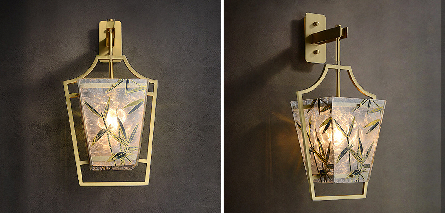Бра витраж Бамбук Glass bamboo Wall Lamp Loft-Concept 44.2369-0