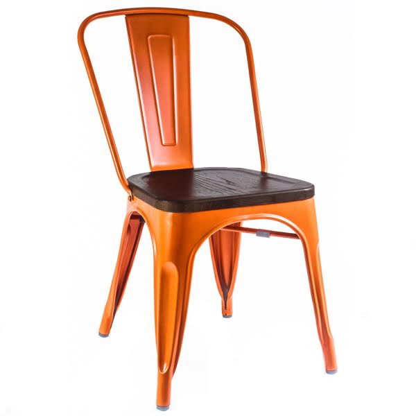 Кухонный стул Tolix Chair Wood Orange designed by Xavier Pauchard in 1934 03.118