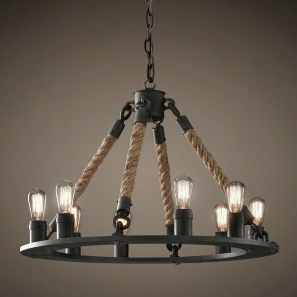 Люстра Loft Old Castle Rope Chandelier | диаметр 60 см