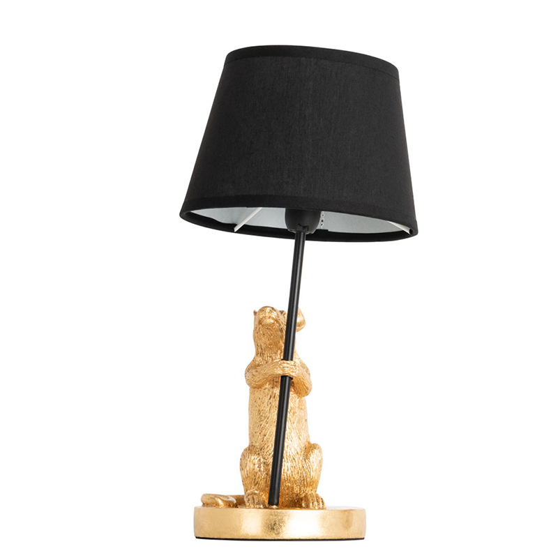 Настольная лампа Gold Mouse holding a black lamp 43.717-3