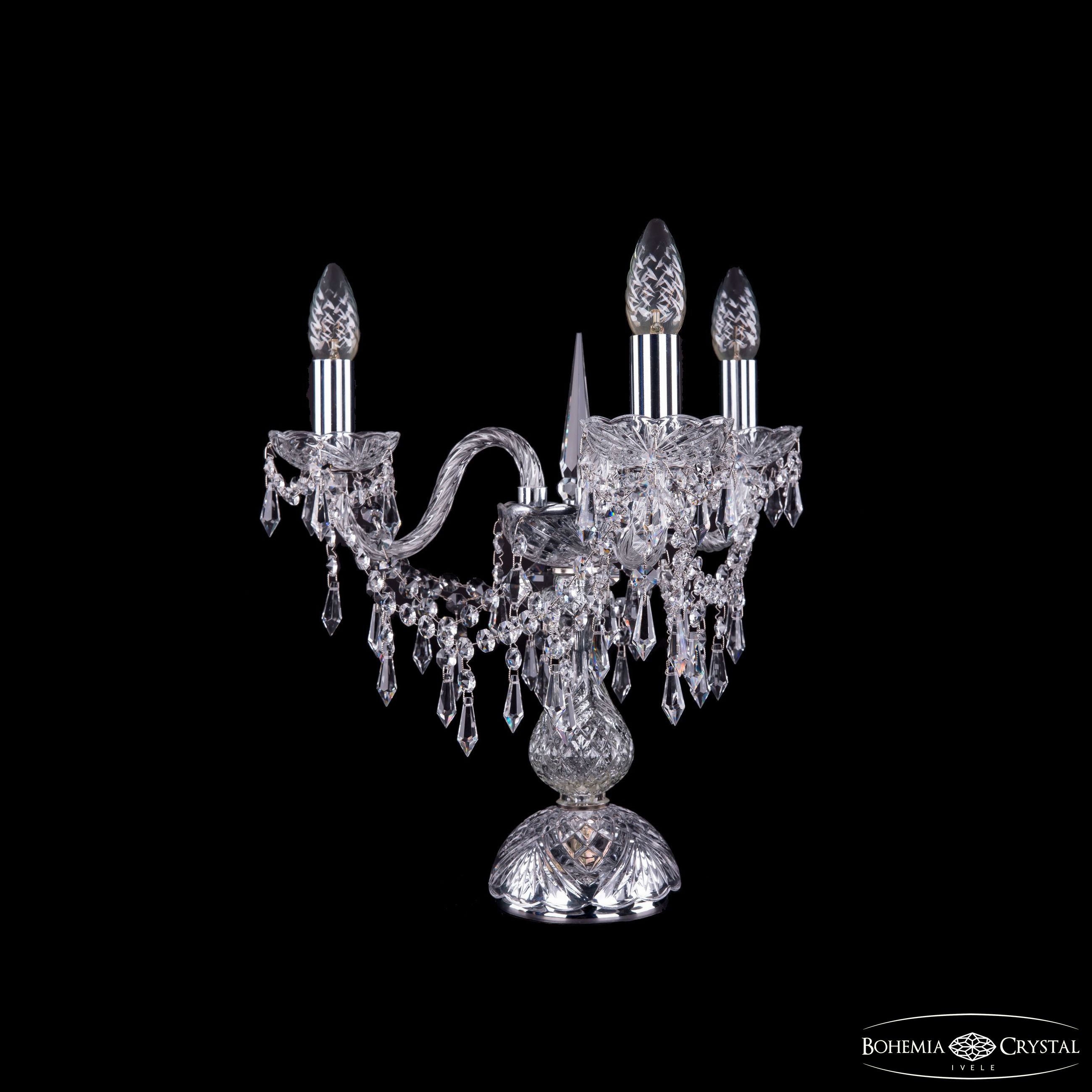 Настольная лампа Bohemia Ivele Crystal 1403L/3/141-39 Ni