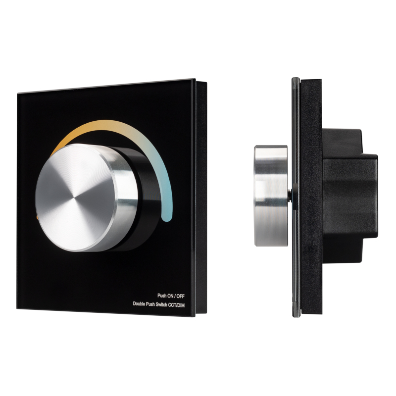 Панель Arlight Smart-P20-Mix-G-IN Black (12-24V, 4x3A, Rotary, 2.4G) 033762