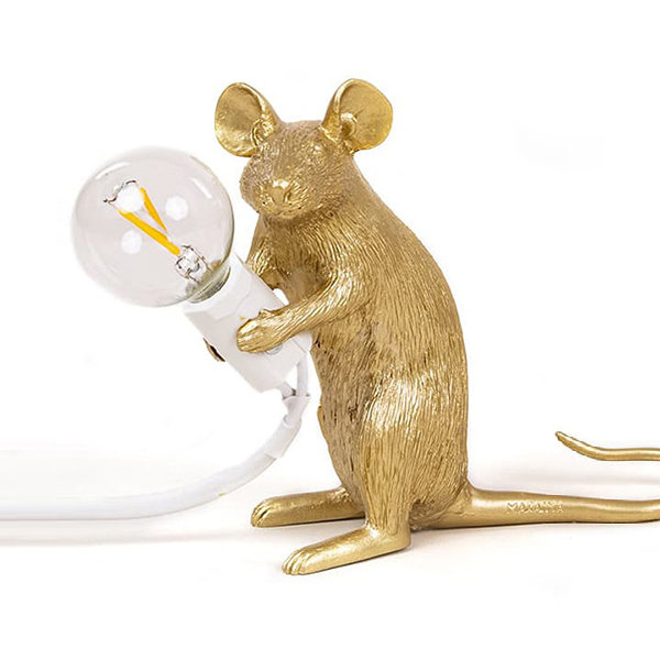 SLT Mouse Lamp #2 Gold H12 Настольная Лампа Мышь