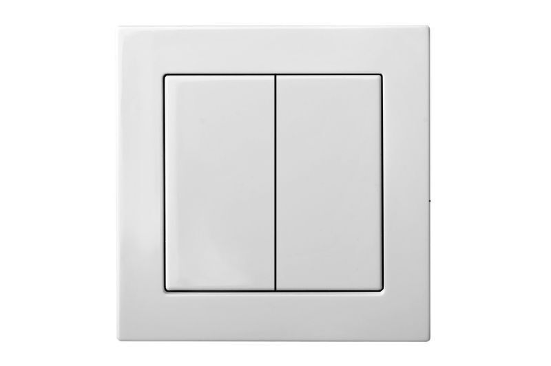 Выключатель Двухклавишный IP44 Белый LIREGUS EPSILON 28-0072