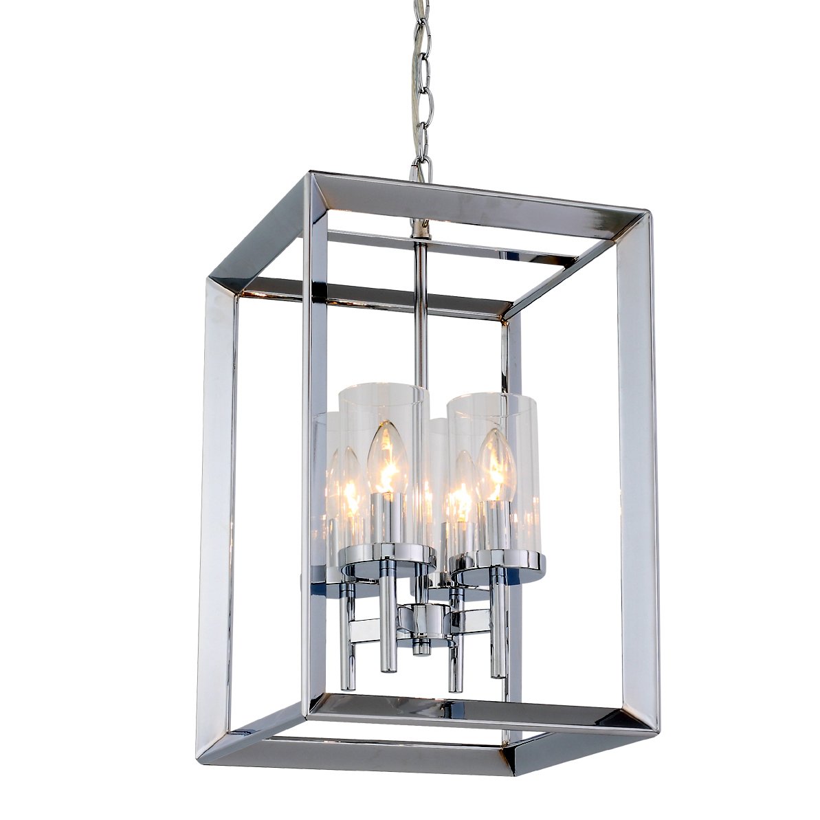 Подвесной светильник Rectangle Chrome Pendant Lamp 4