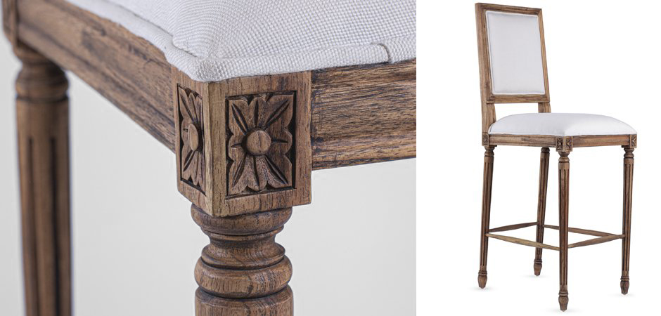 Барный стул JACOB bar stool Avory Linen 03.188-2