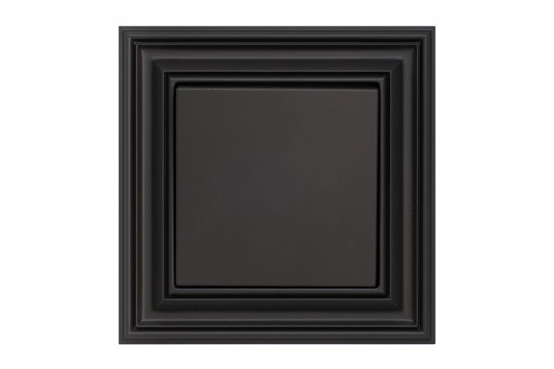 Выключатель 1 клавишный IP44 черный матовый LIREGUS RETRO 29-203