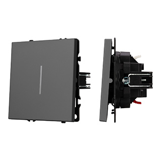 Выключатель звонковый 1 кл подсветка софт-тач серый базальт Arlight SWT-MKR1-SFPL-L-GR (250V, 10A) 0