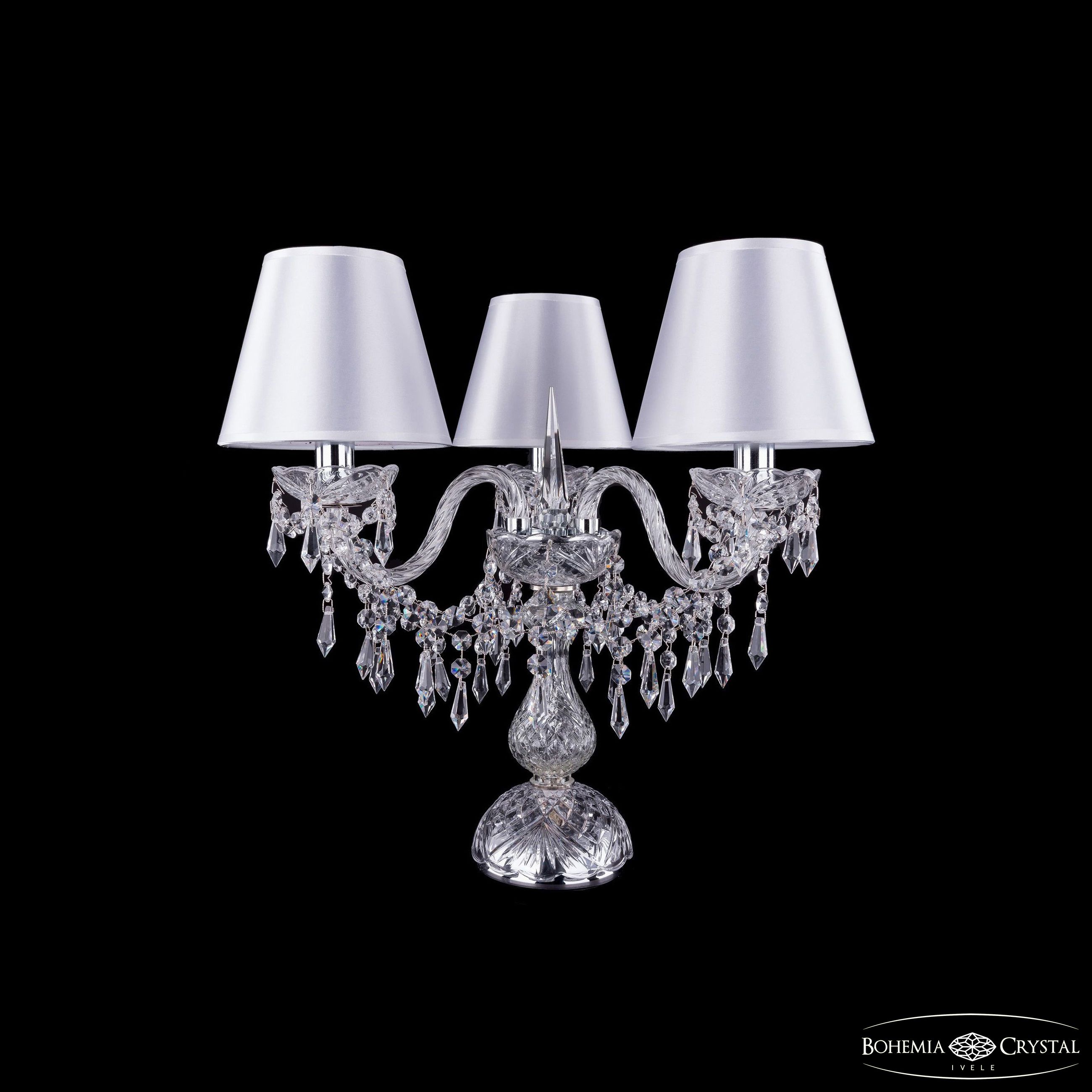 Настольная лампа Bohemia Ivele Crystal 1403L/3/141-39 Ni SH21-160
