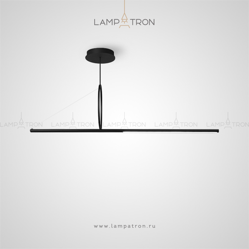 Серия реечных светильников со светодиодной панелью на горизонтальной рейке с декоративным кольцом Lampatron SIRIS B