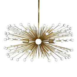 White Beaded Urchin Chandelier Sputnik