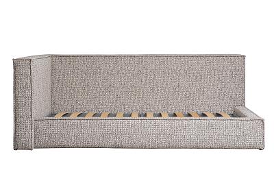 Кровать детская угловая Руна(Runa)-80 с мех шенилл серая Seppia-Ser 114*215*80см