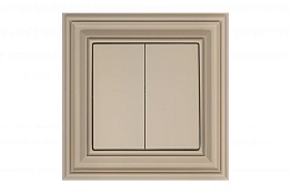 Выключатель 2 клавишный IP44 кремовый омбре LIREGUS RETRO 29-107