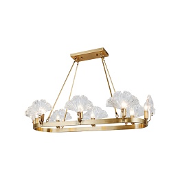 Люстра подвесная LED7 Future Lighting Loft Industry Modern - Lotus Rib Oval Chandelier