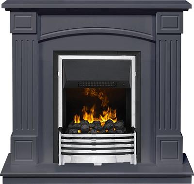 Каминокомплект Boston - Серый графит (Высота 925см) с очагом Flagstaff