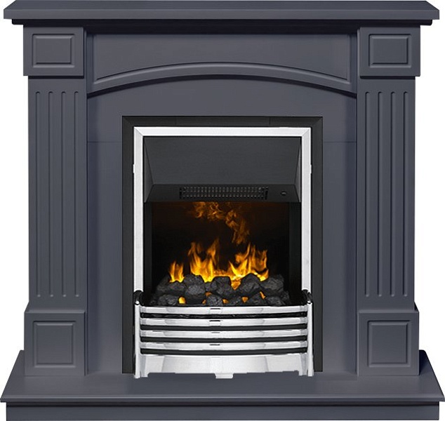 Каминокомплект Boston - Серый графит (Высота 925см) с очагом Flagstaff