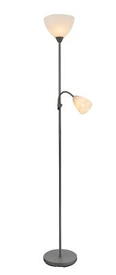 Торшер GLOBO 58469, серый, 1xE14x40W, 1xE27x60W