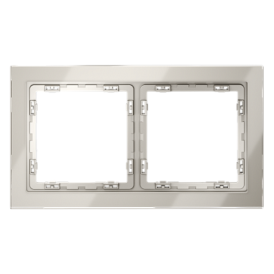 Рамка стеклянная VOLTUM S70 на 2 поста VLS110203