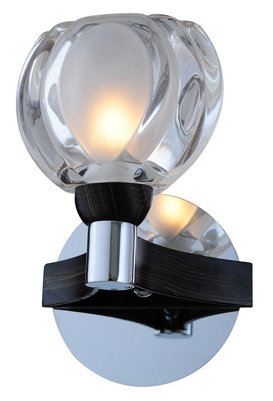 SL181.701.01 — Бра ST Luce, 1 плафон, прозрачный, хром с венге