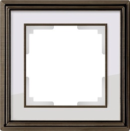 Рамка Palacio на 1 пост бронза/белый WL17-Frame-01 469038910355