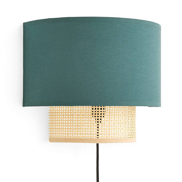 Бра Ottar Wicker Turquoise lampshade 44.1477